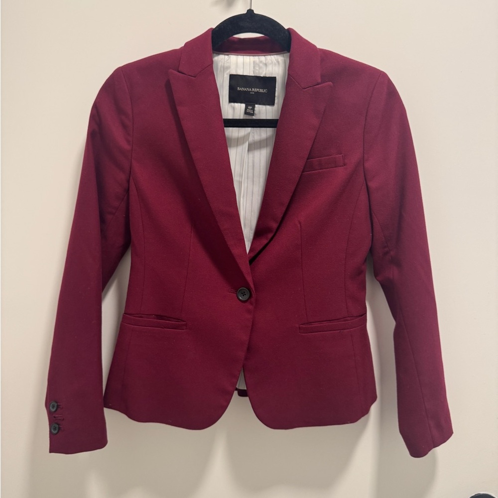 Burgundy Women's Blazer and pants